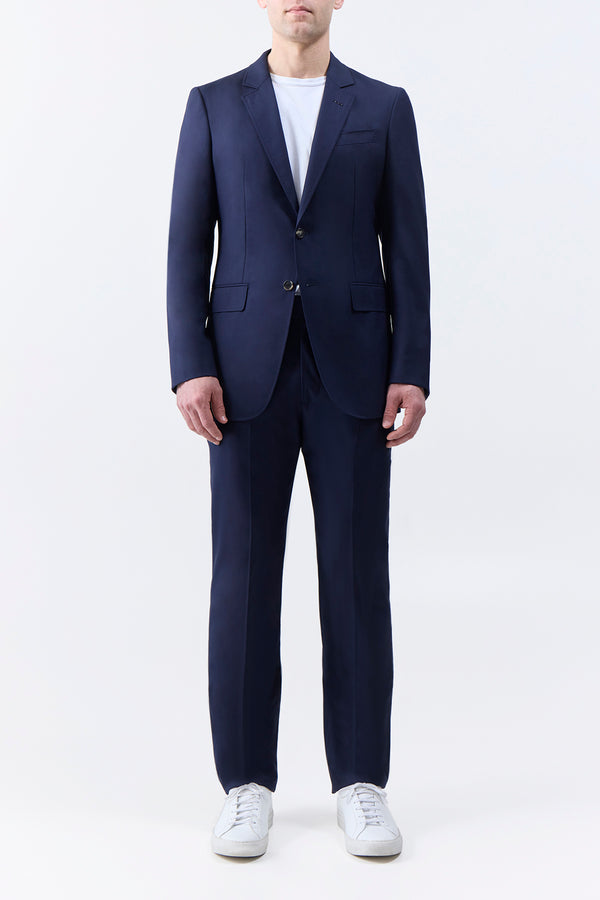 Gabriela Hearst Sebastian Pant In Dark Navy Virgin Wool Twill