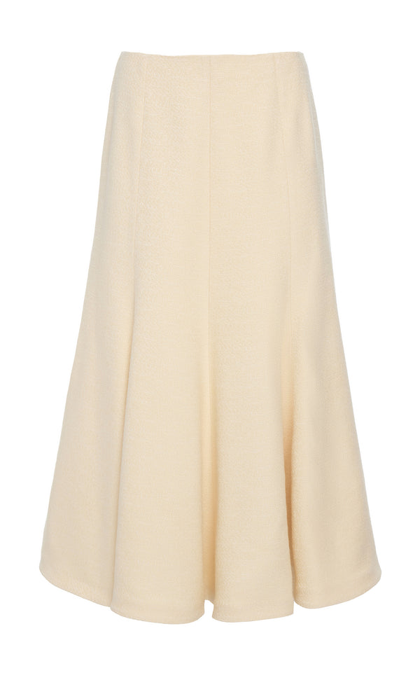 Gabriela Hearst Selma Maxi Skirt In Ivory Silk Tweed