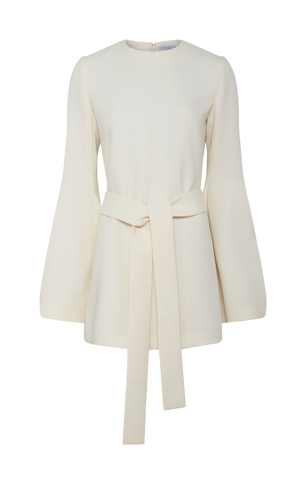 Gabriela Hearst Shandon Tunic In Ivory Double Face Wool Crepe