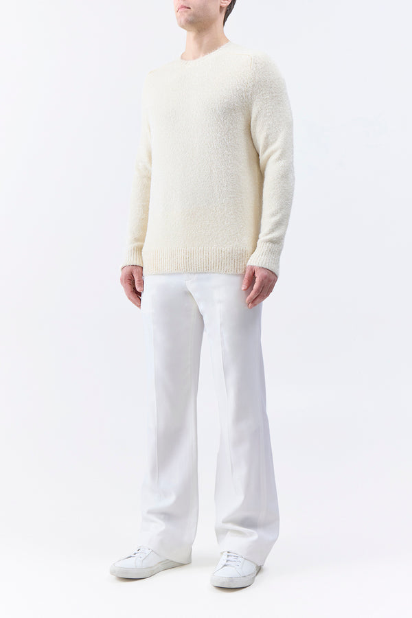 Gabriela Hearst Shorehan Knit Sweater In Ivory Silk Cashmere