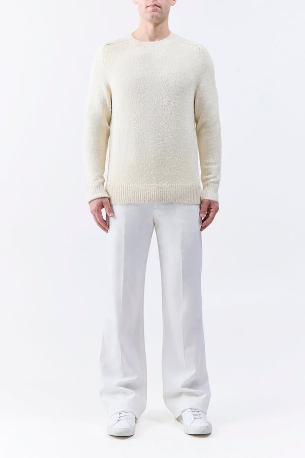 Gabriela Hearst Shorehan Knit Sweater In Ivory Silk Cashmere