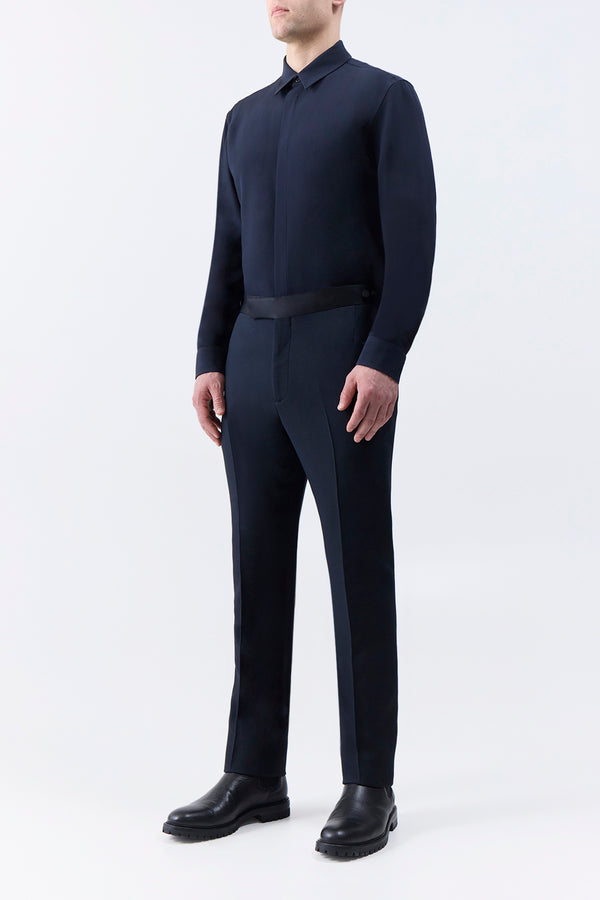 Gabriela Hearst Simons Pant In Black Wool Silk Cady
