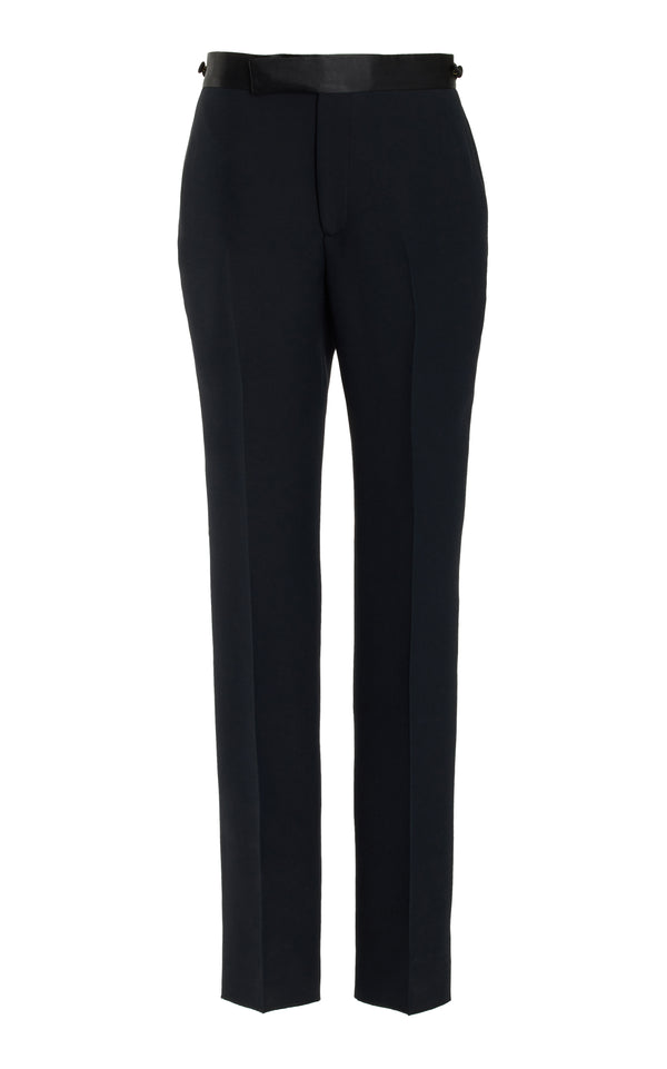 Gabriela Hearst Simons Pant In Black Wool Silk Cady