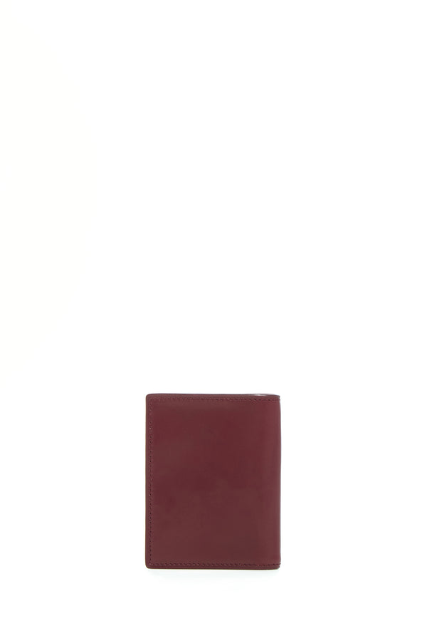 Gabriela Hearst Simple Card Wallet In Bordeaux & Pink Leather
