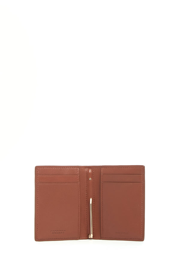 Gabriela Hearst Simple Card Wallet In Cognac Leather