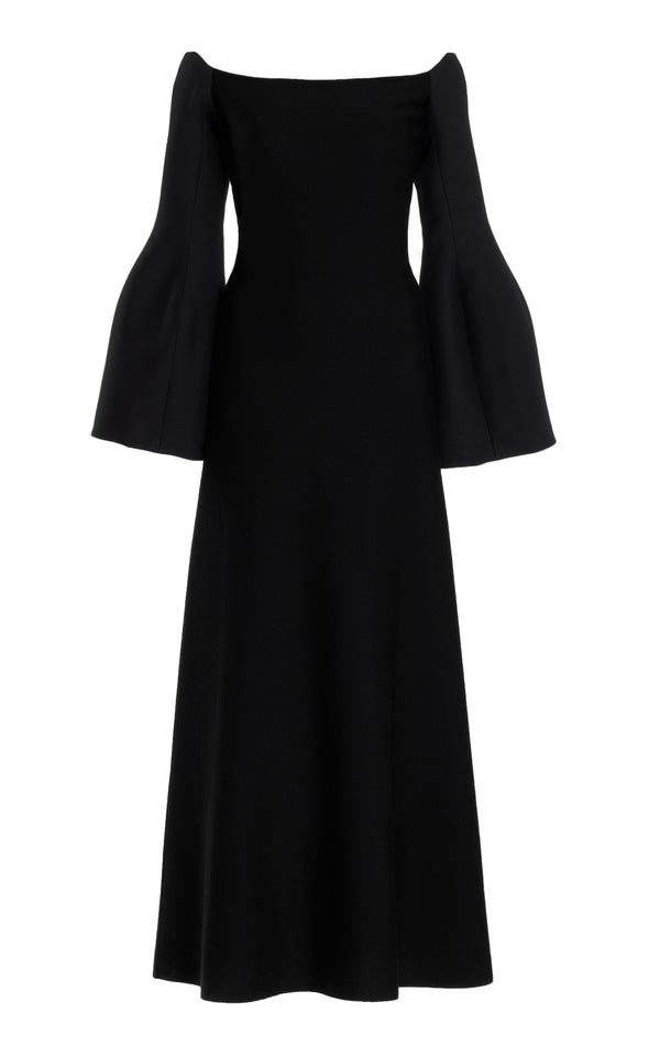 gabriela hearst Sinead Dress in Black Wool Silk Cady