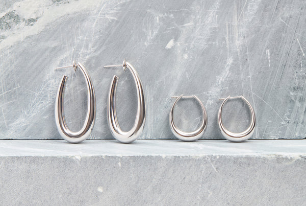 Gabriela Hearst Small Drop Earrings In 18K White Gold