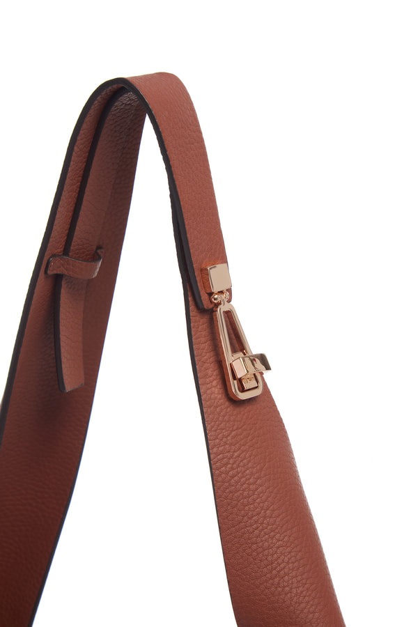 Gabriela Hearst Small Hobo Bag In Cognac Textured Nappa Leather