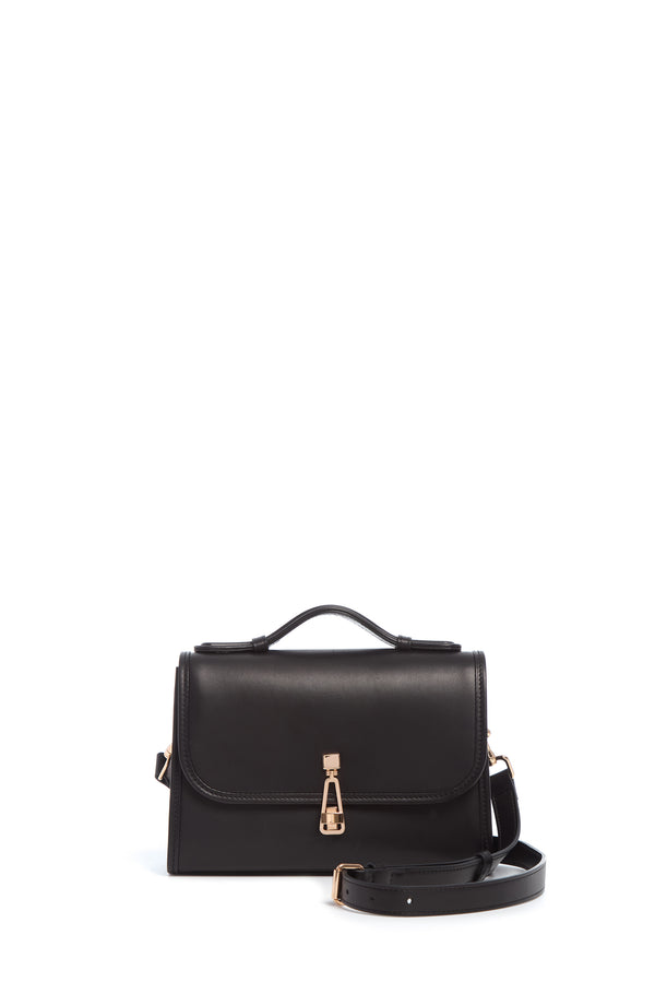 gabriela hearst Small Leonora Flap Bag in Black Leather