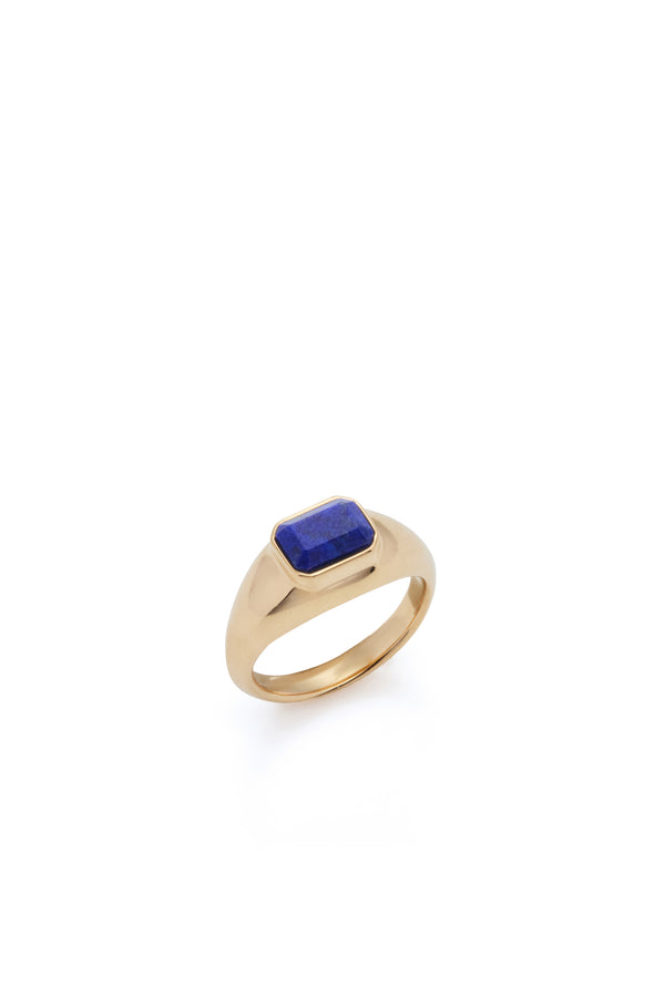gabriela hearst Small Ring in 18K Yellow Gold & Lapis Stone