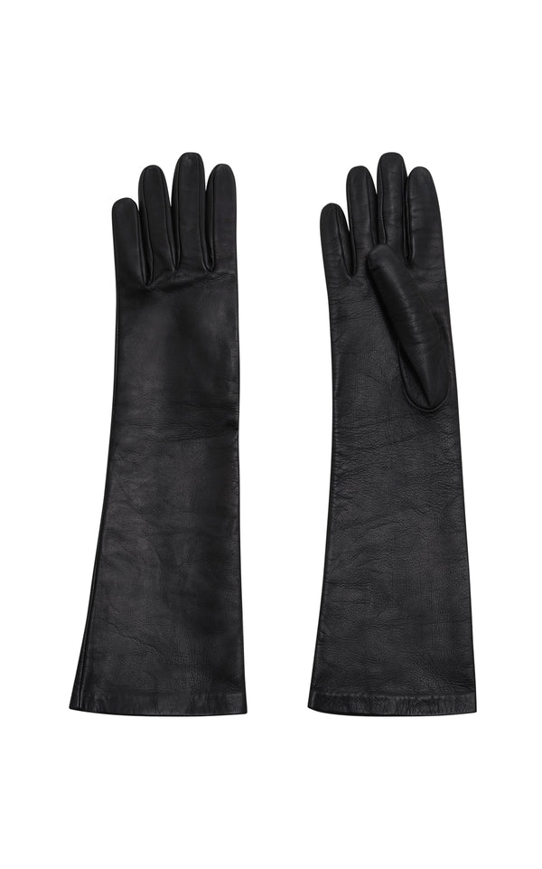 gabriela hearst Somerton Long Gloves in Black Nappa Leather