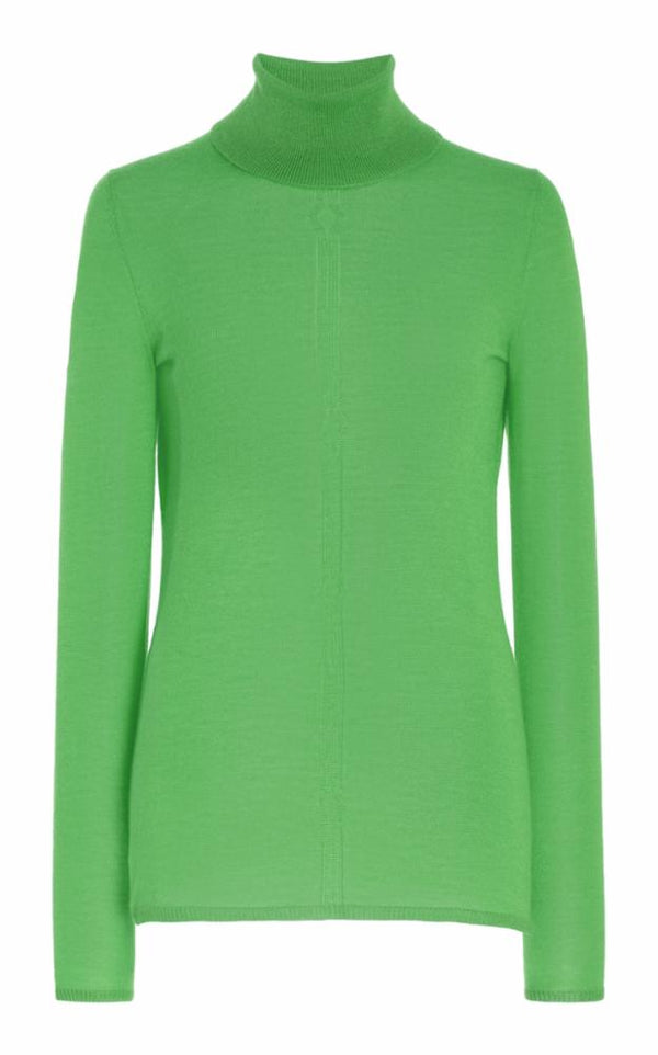 gabriela hearst Steinem Knit Turtleneck in Fluorescent Green Cashmere Silk