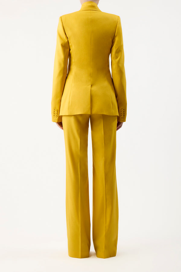 Gabriela Hearst Stephanie Blazer In Golden Birch Superfine Wool