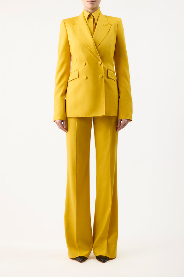 Gabriela Hearst Stephanie Blazer In Golden Birch Superfine Wool