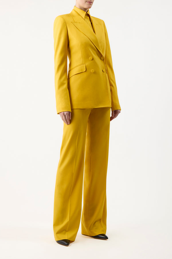 Gabriela Hearst Stephanie Blazer In Golden Birch Superfine Wool