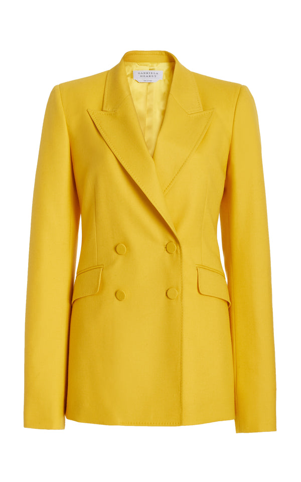 gabriela hearst Stephanie Blazer in Golden Birch Superfine Wool