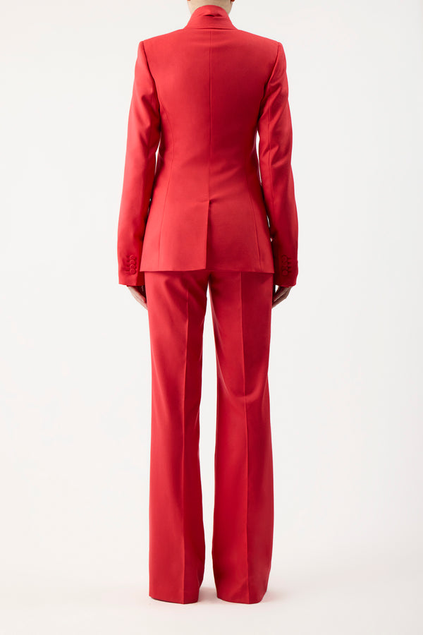 Gabriela Hearst Stephanie Blazer In Red Topaz Superfine Wool