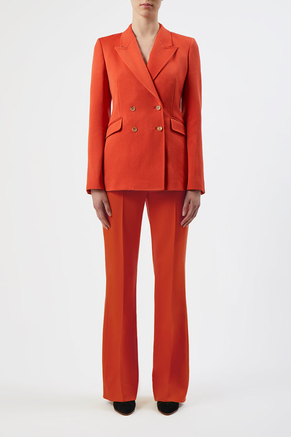 Gabriela Hearst Stephanie Blazer In Spice Virgin Wool