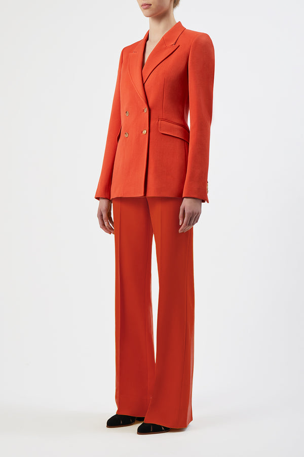Gabriela Hearst Stephanie Blazer In Spice Virgin Wool