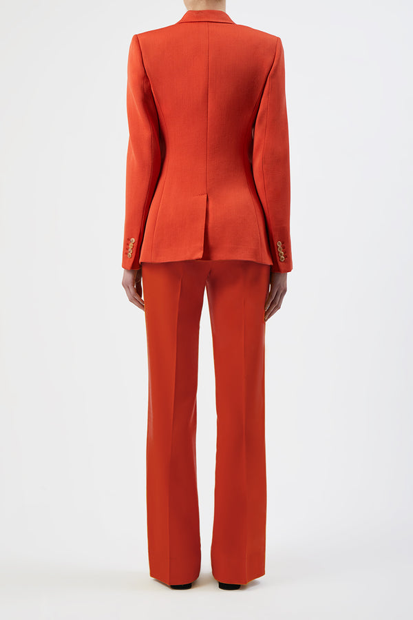 Gabriela Hearst Stephanie Blazer In Spice Virgin Wool
