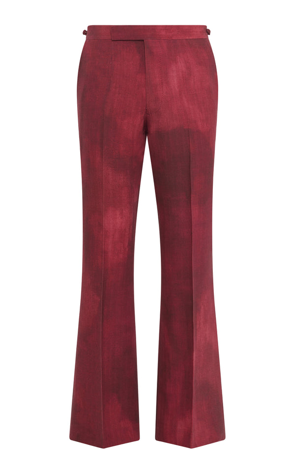 Gabriela Hearst Stevie Pant In Bordeaux Virgin Wool