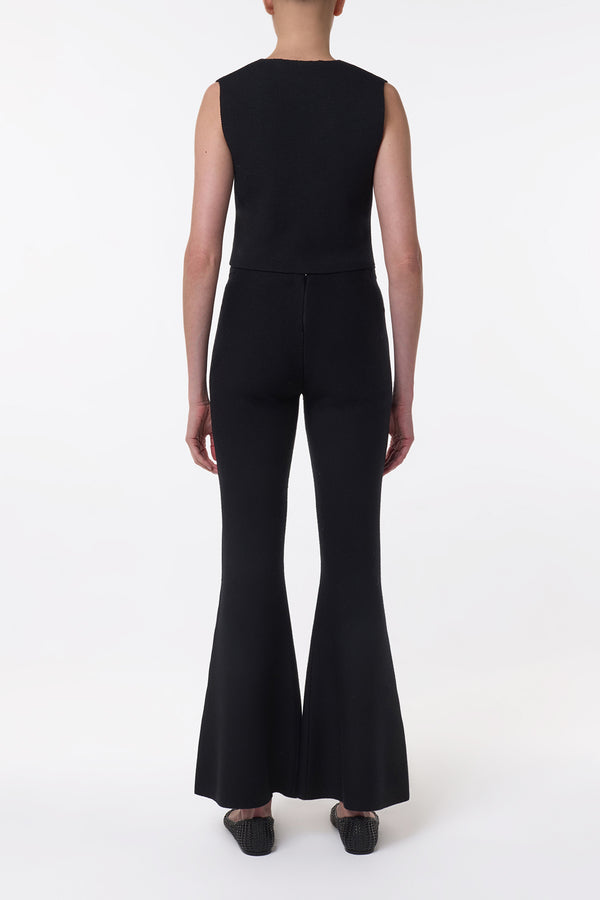 Gabriela Hearst Styx Knit Vest In Black Merino Wool Cashmere