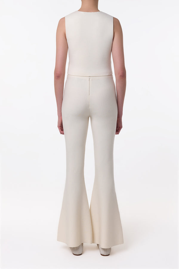 Gabriela Hearst Styx Knit Vest In Ivory Merino Wool Cashmere