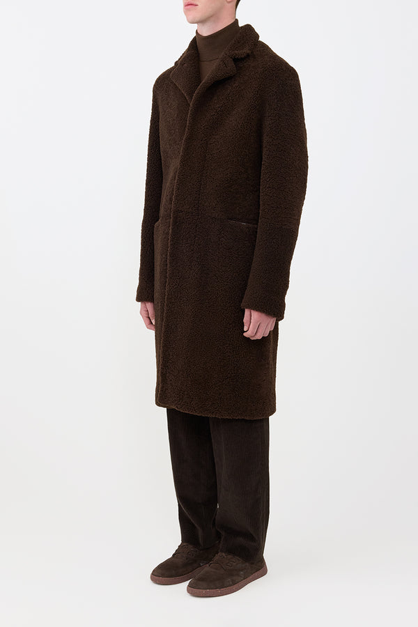 Gabriela Hearst Teddy Carcoat In Chocolate Shearling