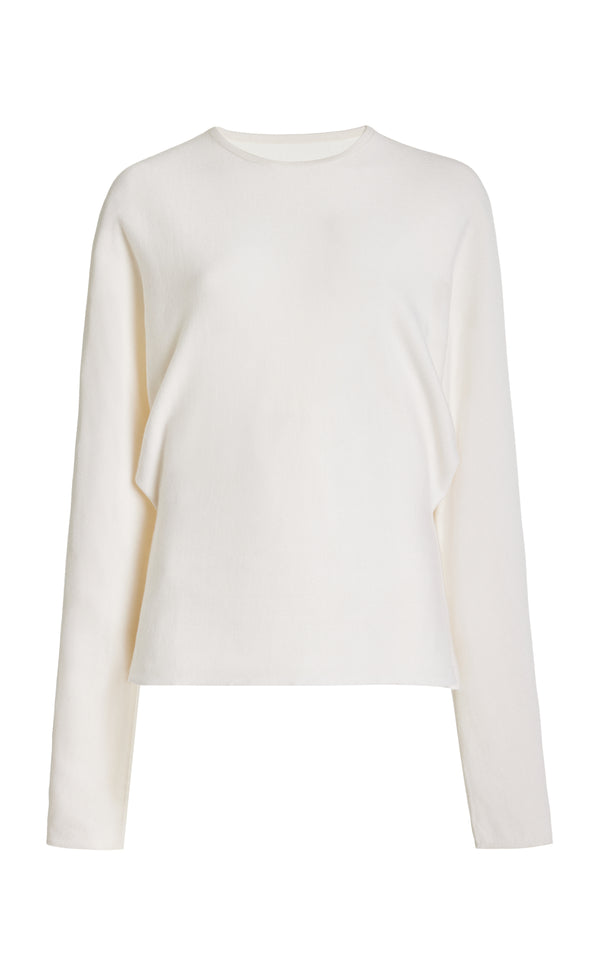 gabriela hearst Theodore Knit Sweater in Ivory Cashmere Silk