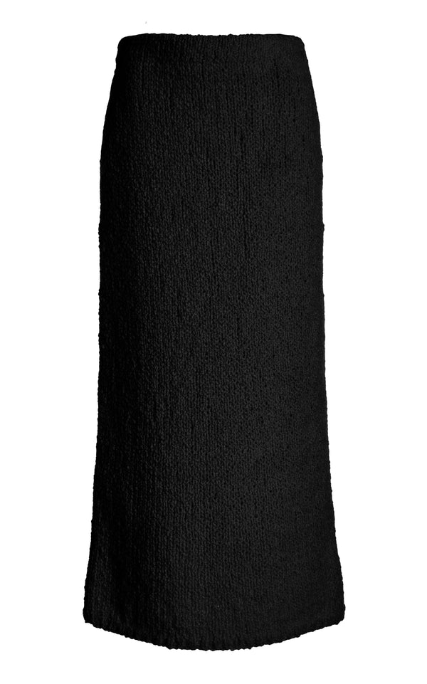 gabriela hearst Titan Knit Maxi Skirt in Black Cashmere Boucle