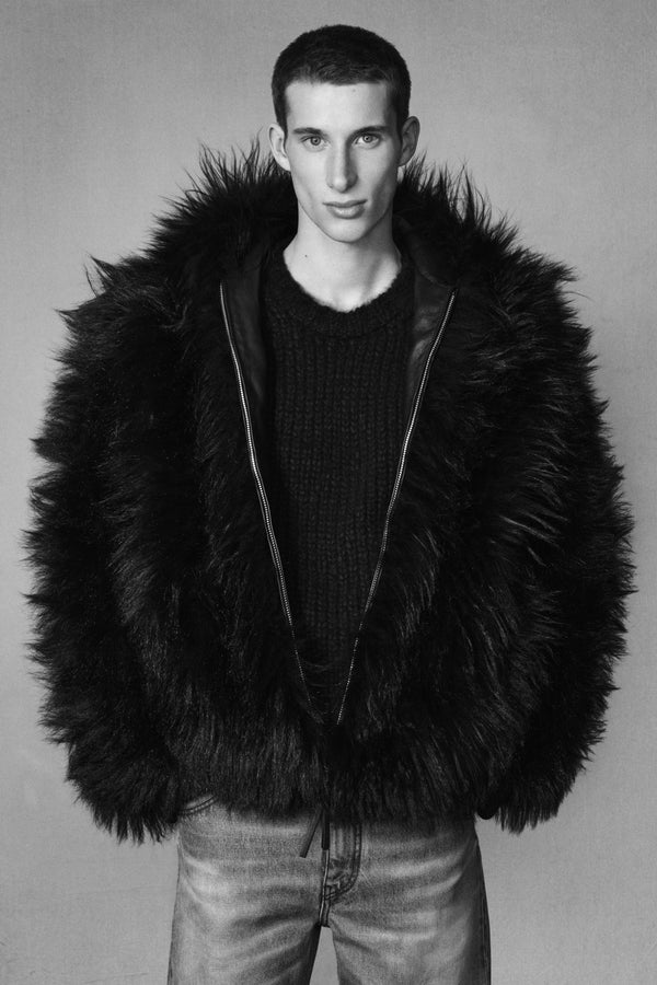 gabriela hearst Tom Hoody Jacket in Black Cashmere Shearling