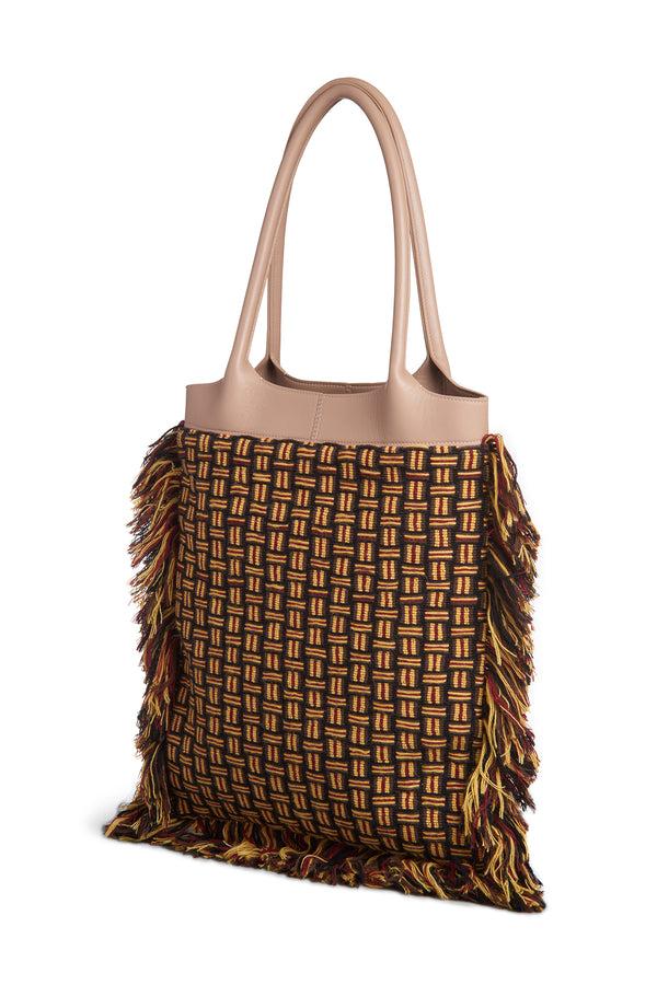 gabriela hearst Tote Bag in Nude Nappa Leather with Macrame