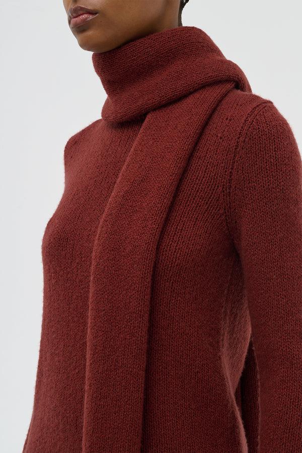 Gabriela Hearst Tulsi Knit Scarf In Burnt Sienna Cashmere