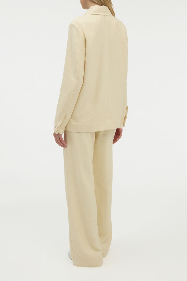 Gabriela Hearst Ulu Chore Jacket In Ivory Silk Tweed