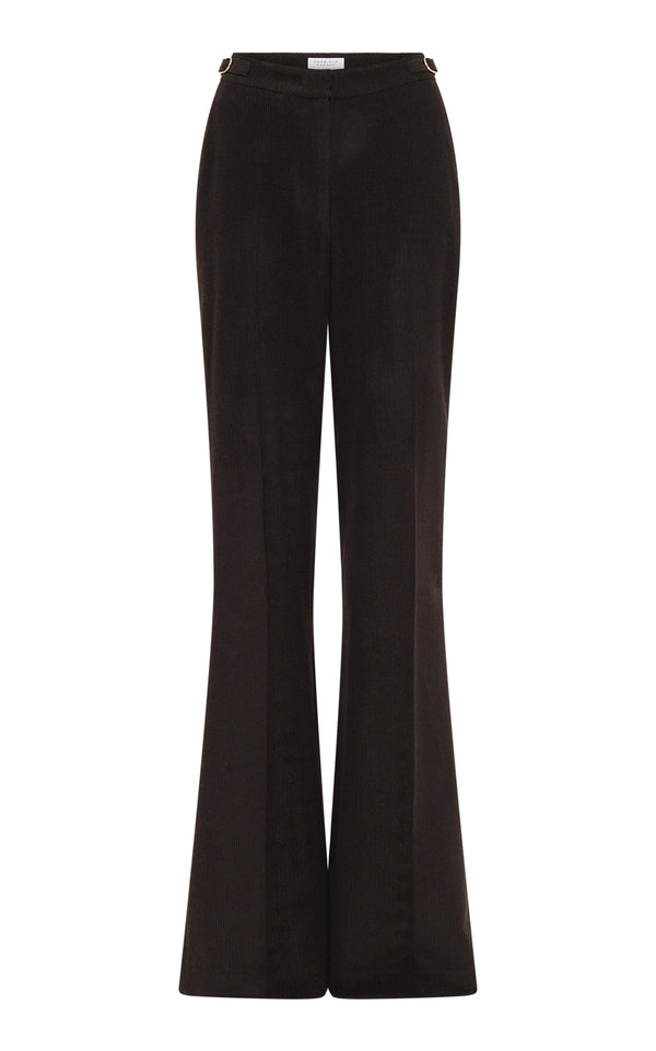 gabriela hearst Vesta Pant in Chocolate Fine Cashmere Corduroy