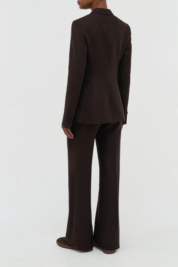Gabriela Hearst Vesta Pant In Chocolate Winter Silk