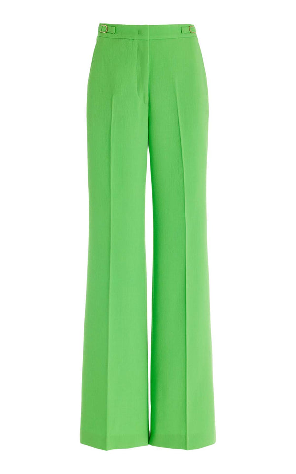 gabriela hearst Vesta Pant in Fluorescent Green Virgin Wool Crepe
