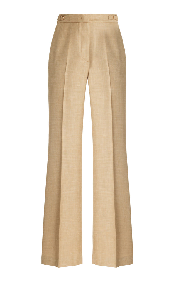 gabriela hearst Vesta Pant in Hay Virgin Wool and Silk Linen