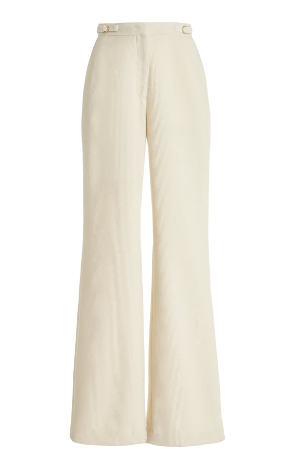 gabriela hearst Vesta Pant in Ivory Cashmere Corduroy
