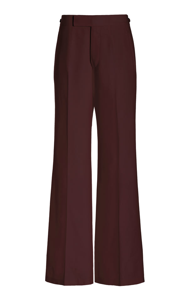 gabriela hearst Vista Pant in Deep Bordeaux Virgin Wool Twill