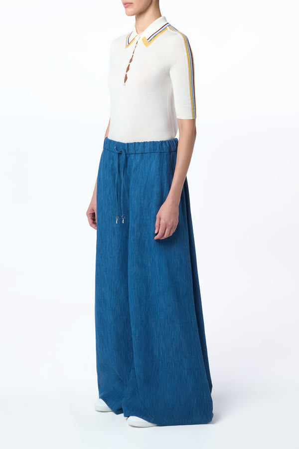 Gabriela Hearst Wendelyn Knit Short Sleeve Polo In Ivory Multi Cashmere Silk