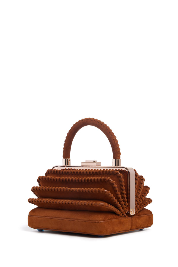 gabriela hearst Whipstitch Diana Bag in Cognac Suede