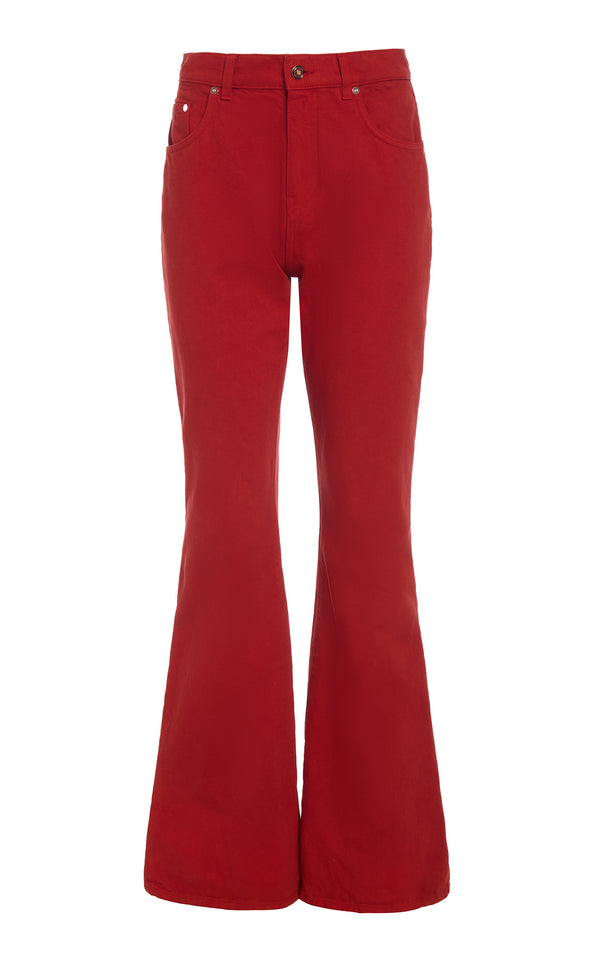 gabriela hearst Willa Bootcut Jean in Antelope Orange Recycled Cotton Denim