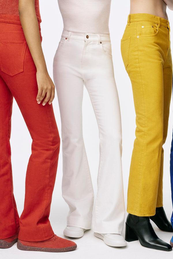 Gabriela Hearst Willa Bootcut Jean In White Recycled Cotton Denim