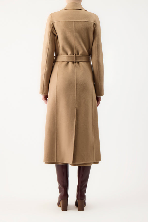 Gabriela Hearst William Coat In Camel Double-Face Recycled Cashmere