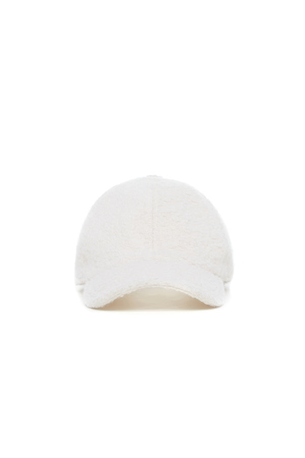 Gabriela Hearst Zed Baseball Hat In Ivory Cashmere Boucle