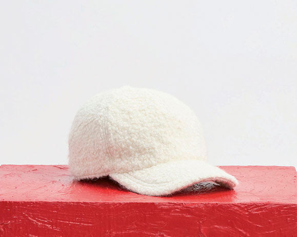 Gabriela Hearst Zed Baseball Hat In Ivory Cashmere Boucle