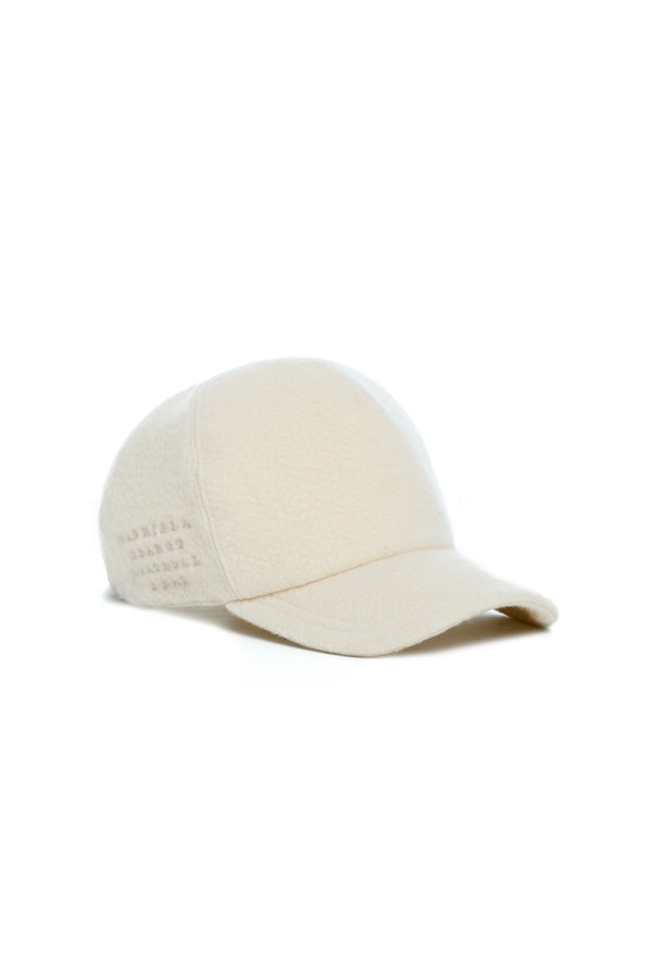 gabriela hearst Zed Baseball Hat in Ivory Double-Face Recycled Cashmere Felt